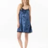 Nuisette En Panne De Velours PLATINE 803 Bleu