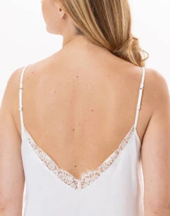 Nuisette En Viscose CROISETTE 903 Blanc -Pyjama Chic Femme Magasin nuisette en viscose croisette 903 blanc 3