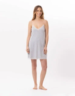 Nuisette En Viscose SUBLIME 803 Gris Chine -Pyjama Chic Femme Magasin nuisette en viscose sublime 803 gris chine 3