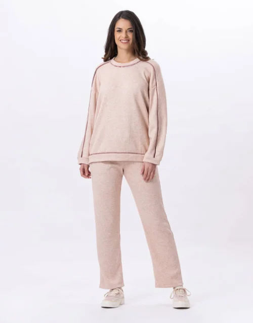 Pantalon En Maille Tricot ALPAGA 880 Beige 15 Pantalon En Maille Tricot ALPAGA 880 Beige -Pyjama Chic Femme Magasin pantalon en maille tricot alpaga 880 beige 5