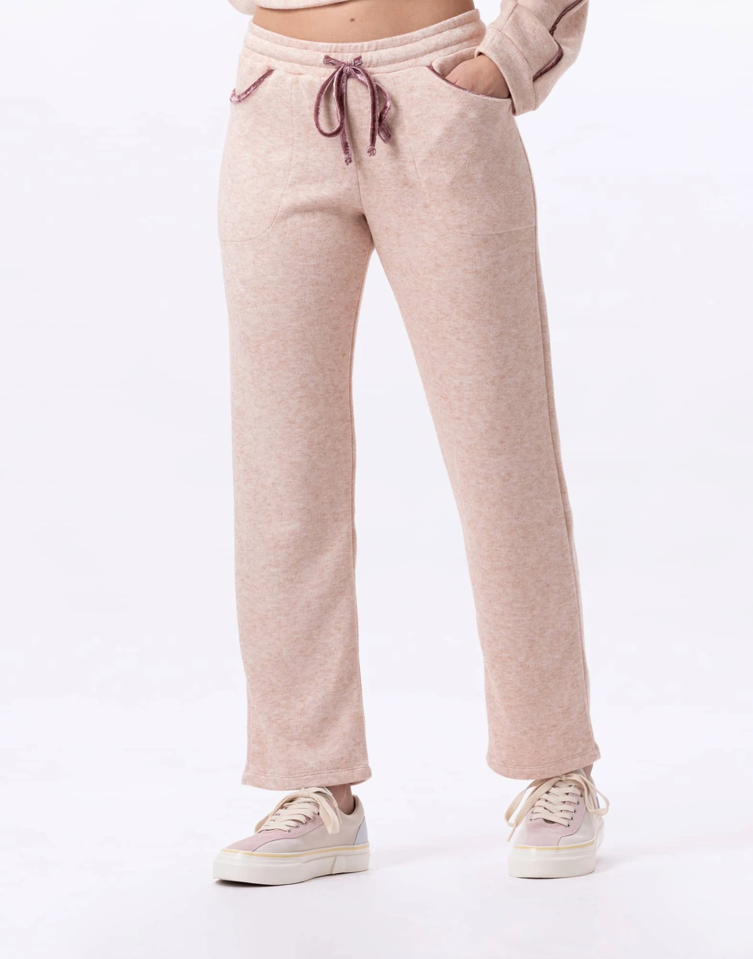 Pantalon En Maille Tricot ALPAGA 880 Beige