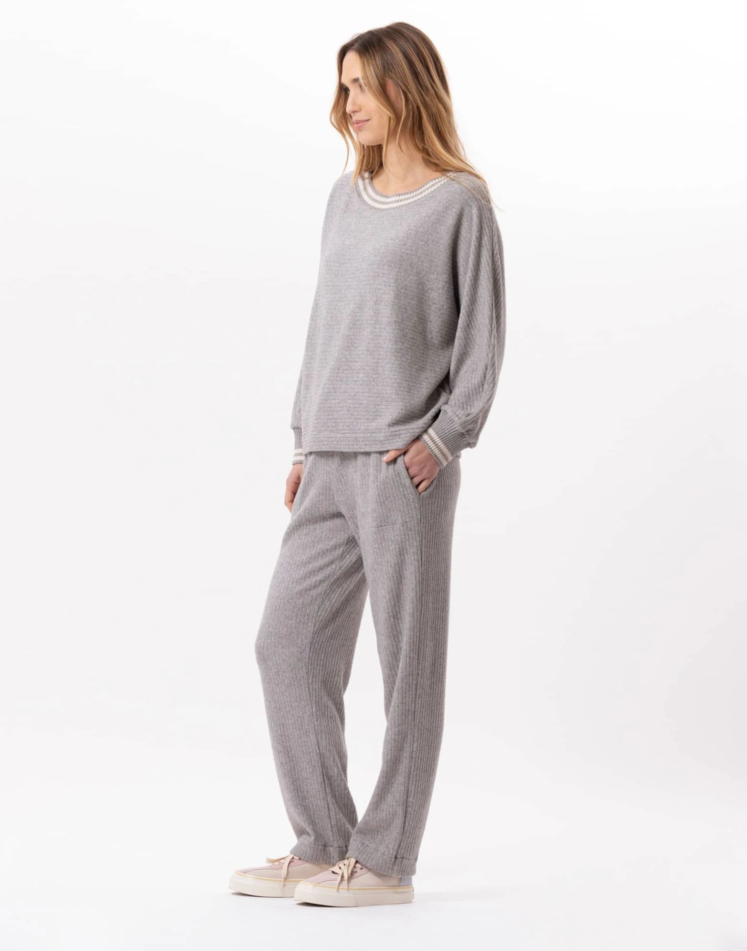 Pantalon En Maille Tricot ESMEE 880 Gris Chine 9 Pantalon En Maille Tricot ESMEE 880 Gris Chine – Image 9