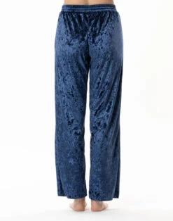 Pantalon En Panne De Velours PLATINE 880 Bleu 13 Pantalon En Panne De Velours PLATINE 880 Bleu -Pyjama Chic Femme Magasin pantalon en panne de velours platine 880 bleu 3