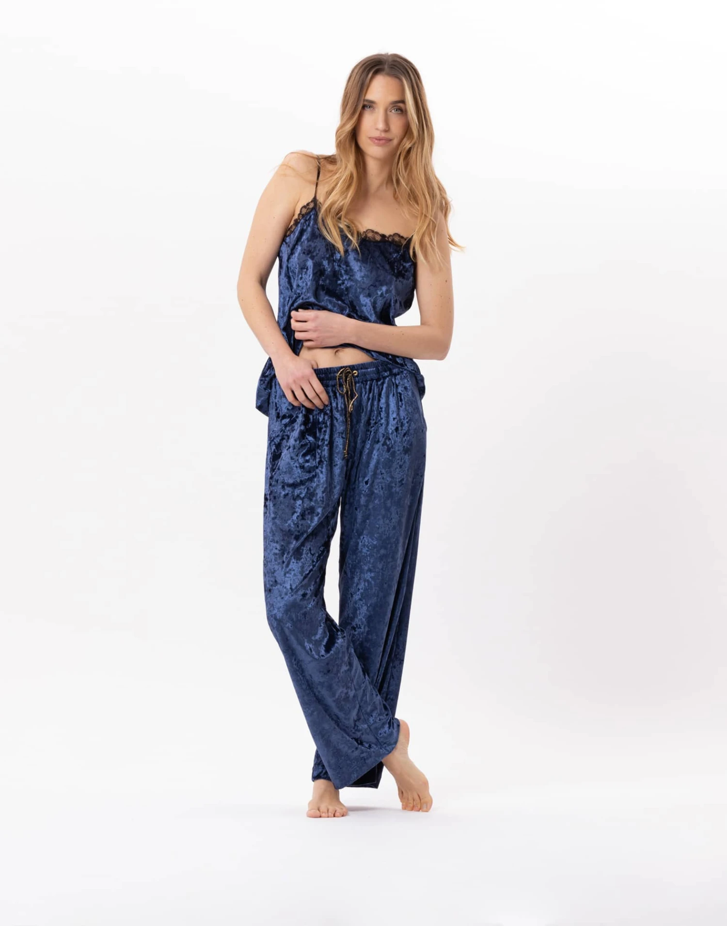 Pantalon En Panne De Velours PLATINE 880 Bleu 6 Pantalon En Panne De Velours PLATINE 880 Bleu – Image 6