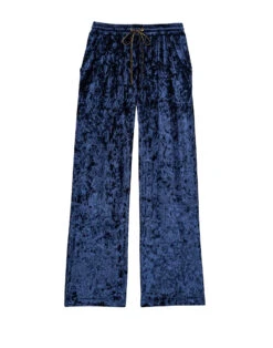 Pantalon En Panne De Velours PLATINE 880 Bleu 19 Pantalon En Panne De Velours PLATINE 880 Bleu -Pyjama Chic Femme Magasin pantalon en panne de velours platine 880 bleu 9