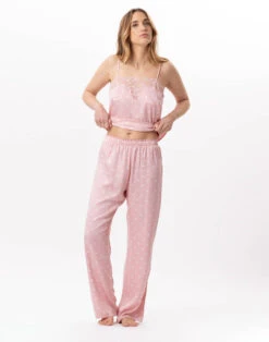 Pantalon En Viscose GIOIA 880 Blush 12 Pantalon En Viscose GIOIA 880 Blush -Pyjama Chic Femme Magasin pantalon en viscose gioia 880 blush 3