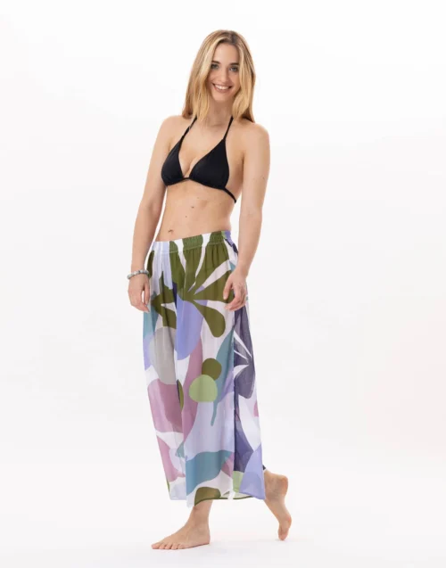 Pantalon En Voile De Coton PORQUEROLLES 980 Multico 8 Pantalon En Voile De Coton PORQUEROLLES 980 Multico -Pyjama Chic Femme Magasin pantalon en voile de coton porquerolles 980 multico 2