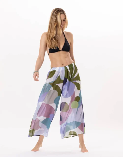 Pantalon En Voile De Coton PORQUEROLLES 980 Multico 9 Pantalon En Voile De Coton PORQUEROLLES 980 Multico -Pyjama Chic Femme Magasin pantalon en voile de coton porquerolles 980 multico 3