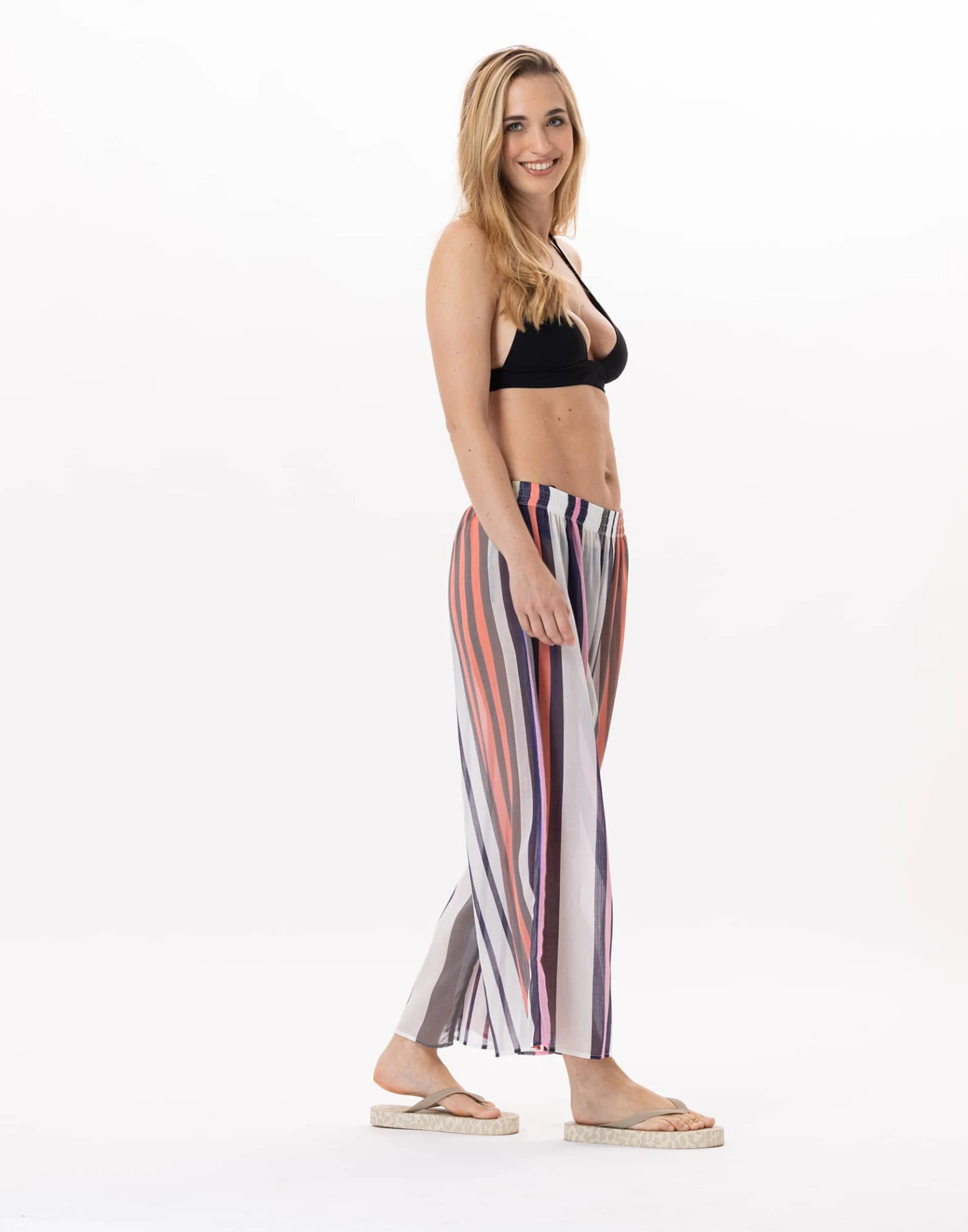 Pantalon En Voile De Coton VALLAURIS 980 Multico 4 Pantalon En Voile De Coton VALLAURIS 980 Multico – Image 4