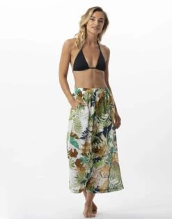 Pantalon Imprimé Végétaux En 100% Coton PALMERAIE 780 Multico -Pyjama Chic Femme Magasin pantalon imprime vegetaux en 100 coton palmeraie 780 multico 4