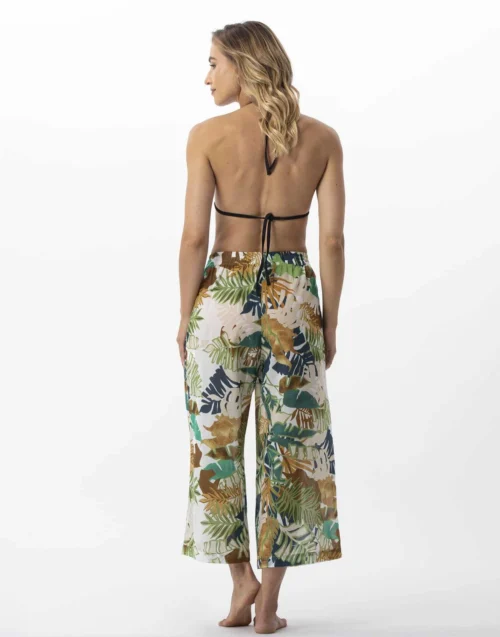 Pantalon Imprimé Végétaux En 100% Coton PALMERAIE 780 Multico -Pyjama Chic Femme Magasin pantalon imprime vegetaux en 100 coton palmeraie 780 multico 5