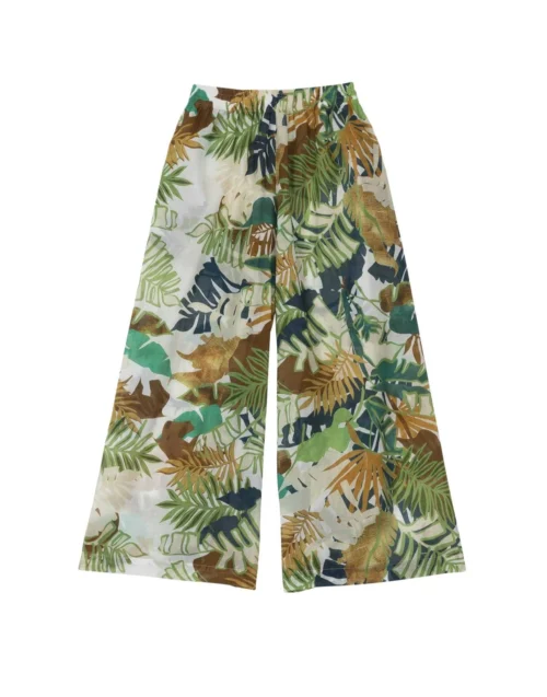 Pantalon Imprimé Végétaux En 100% Coton PALMERAIE 780 Multico -Pyjama Chic Femme Magasin pantalon imprime vegetaux en 100 coton palmeraie 780 multico 6