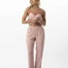 Pantalon Pyjama Rayé En 100% Viscose BIRKIN 780 Dragée