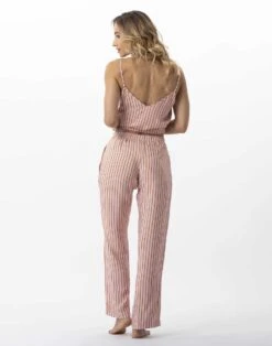 Pantalon Pyjama Rayé En 100% Viscose BIRKIN 780 Dragée -Pyjama Chic Femme Magasin pantalon pyjama raye en 100 viscose birkin 780 dragee 4