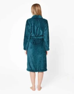 Peignoir Croisé En Fourrure ESSENTIEL H64A Canard -Pyjama Chic Femme Magasin peignoir croise en fourrure essentiel h64a canard 2