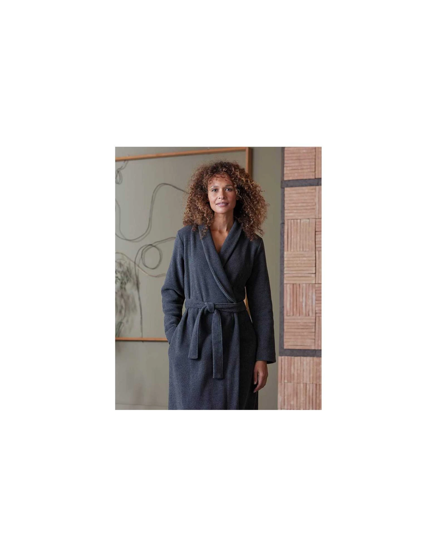 Peignoir Croisé ESSENTIEL H62Aanthracite 2 Peignoir Croisé ESSENTIEL H62Aanthracite – Image 2