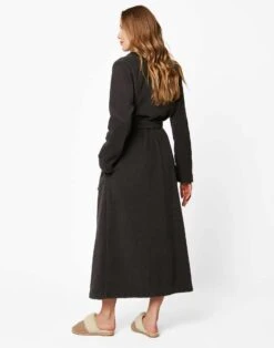 Peignoir Croisé ESSENTIEL H62Aanthracite 8 Peignoir Croisé ESSENTIEL H62Aanthracite -Pyjama Chic Femme Magasin peignoir croise essentiel h62a anthracite 3