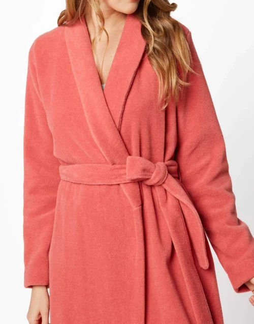 Peignoir Croisé ESSENTIEL H62A Brique 6 Peignoir Croisé ESSENTIEL H62A Brique -Pyjama Chic Femme Magasin peignoir croise essentiel h62a brique 2