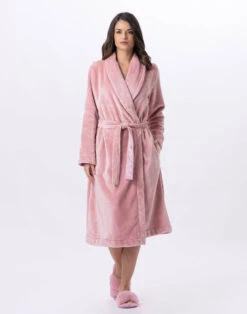 Peignoir Croisé Flanelle ESSENTIEL H61B Blush
