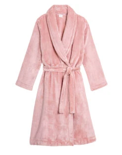 Peignoir Croisé Flanelle ESSENTIEL H61B Blush -Pyjama Chic Femme Magasin peignoir croise flanelle essentiel h61b blush 6