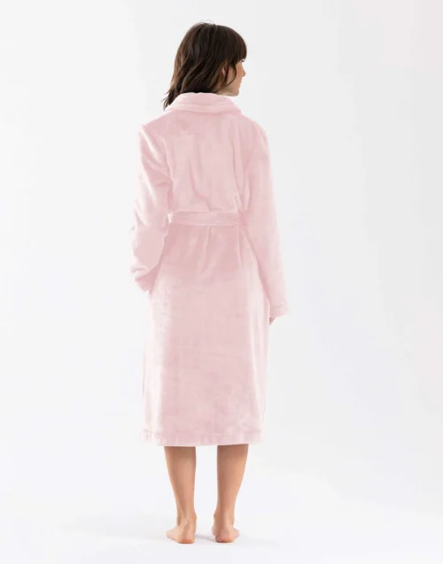 Peignoir Croisé Flanelle ESSENTIEL H61B Bois De Rose 8 Peignoir Croisé Flanelle ESSENTIEL H61B Bois De Rose -Pyjama Chic Femme Magasin peignoir croise flanelle essentiel h61b bois de rose 3