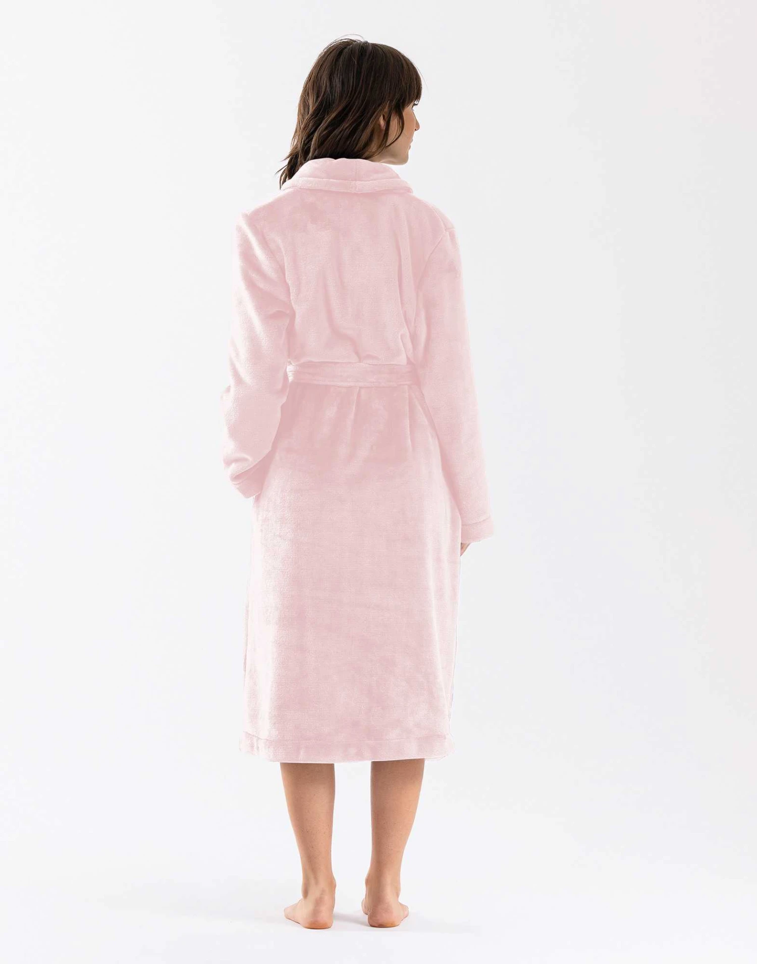Peignoir Croisé Flanelle ESSENTIEL H61B Bois De Rose 4 Peignoir Croisé Flanelle ESSENTIEL H61B Bois De Rose – Image 4