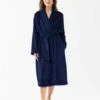 Peignoir Croisé Flanelle ESSENTIEL H61B Marine