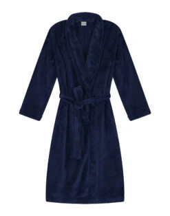 Peignoir Croisé Flanelle ESSENTIEL H61B Marine 11 Peignoir Croisé Flanelle ESSENTIEL H61B Marine -Pyjama Chic Femme Magasin peignoir croise flanelle essentiel h61b marine 4