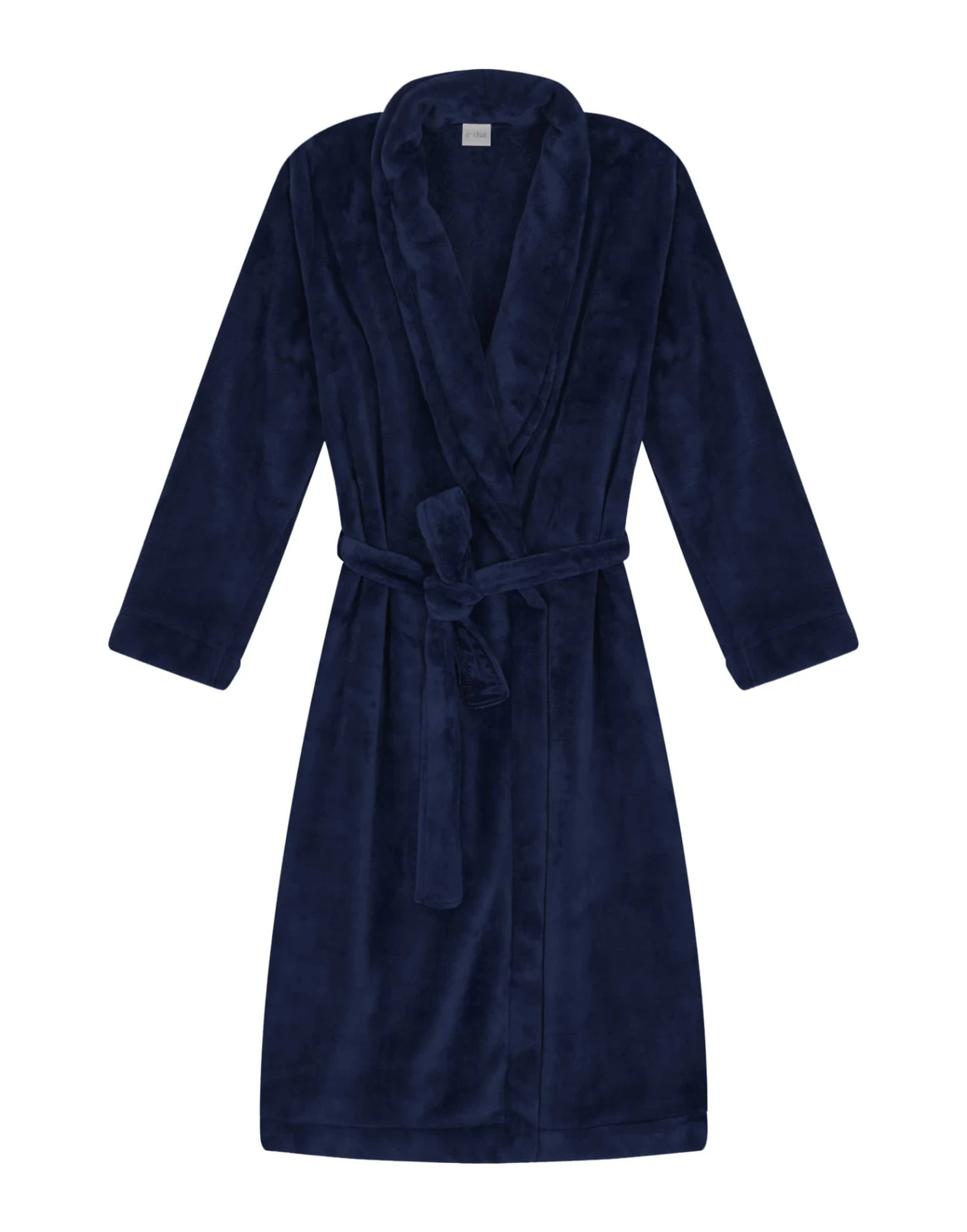 Peignoir Croisé Flanelle ESSENTIEL H61B Marine 6 Peignoir Croisé Flanelle ESSENTIEL H61B Marine – Image 6