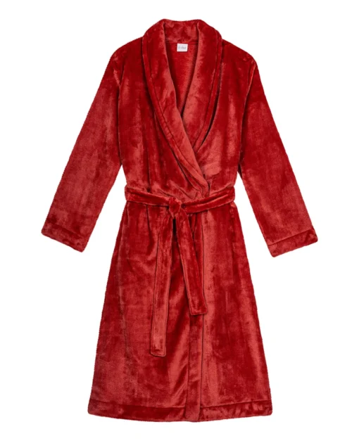 Peignoir Croisé Flanelle ESSENTIEL H61B Tomette 11 Peignoir Croisé Flanelle ESSENTIEL H61B Tomette -Pyjama Chic Femme Magasin peignoir croise flanelle essentiel h61b tomette 5