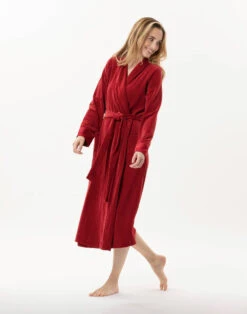 Peignoir En VeloursESSENTIEL 867 Tomette 9 Peignoir En VeloursESSENTIEL 867 Tomette -Pyjama Chic Femme Magasin peignoir en velours essentiel 867 tomette 3