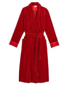 Peignoir En VeloursESSENTIEL 867 Tomette 11 Peignoir En VeloursESSENTIEL 867 Tomette -Pyjama Chic Femme Magasin peignoir en velours essentiel 867 tomette 5