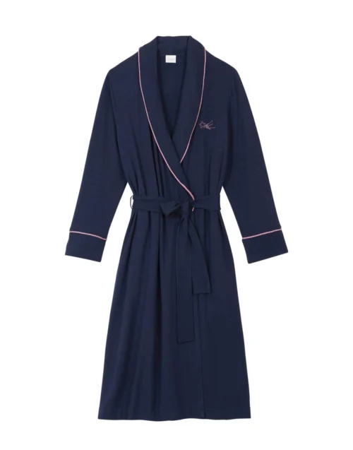 Peignoir Molletonné YOGA 760 Marine 11 Peignoir Molletonné YOGA 760 Marine -Pyjama Chic Femme Magasin peignoir molletonne yoga 760 marine 5