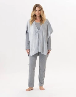 Poncho En Peluche Flanelle ESSENTIEL H56RL Gris