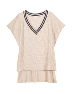 Poncho Pull En Maille Tricot ESMEE 831 Beige 13 Poncho Pull En Maille Tricot ESMEE 831 Beige -Pyjama Chic Femme Magasin poncho pull en maille tricot esmee 831 beige 6
