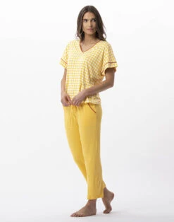 Pyjama 7/8° Imprimé En Viscose élasthanne ROSIE 702 Soleil 9 Pyjama 7/8° Imprimé En Viscose élasthanne ROSIE 702 Soleil -Pyjama Chic Femme Magasin pyjama 7 8 imprime en viscose elasthanne rosie 702 soleil 2