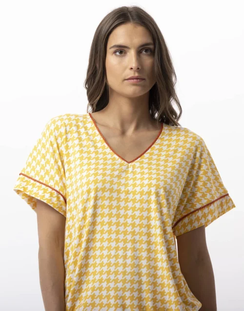 Pyjama 7/8° Imprimé En Viscose élasthanne ROSIE 702 Soleil -Pyjama Chic Femme Magasin pyjama 7 8 imprime en viscose elasthanne rosie 702 soleil 4