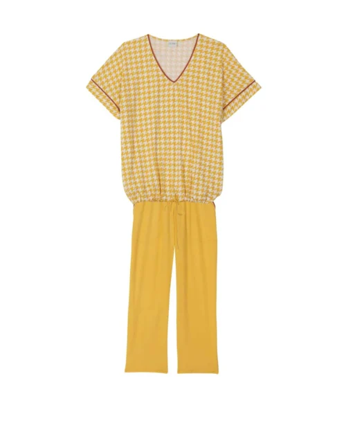 Pyjama 7/8° Imprimé En Viscose élasthanne ROSIE 702 Soleil -Pyjama Chic Femme Magasin pyjama 7 8 imprime en viscose elasthanne rosie 702 soleil 6