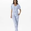 Pyjama 7/8° Imprimé En Viscose élasthanne VICTORIA 702 Ciel