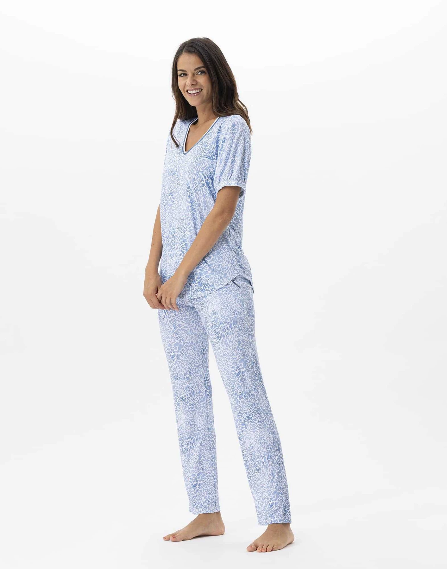 Pyjama 7/8° Imprimé En Viscose élasthanne VICTORIA 702 Ciel 3 Pyjama 7/8° Imprimé En Viscose élasthanne VICTORIA 702 Ciel – Image 3