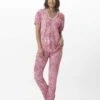 Pyjama 7/8° Imprimé En Viscose élasthanne VICTORIA 702 Fraise