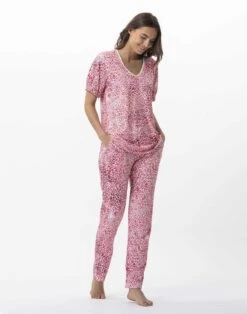 Pyjama 7/8° Imprimé En Viscose élasthanne VICTORIA 702 Fraise -Pyjama Chic Femme Magasin pyjama 7 8 imprime en viscose elasthanne victoria 702 fraise 4