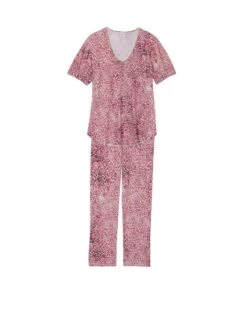 Pyjama 7/8° Imprimé En Viscose élasthanne VICTORIA 702 Fraise -Pyjama Chic Femme Magasin pyjama 7 8 imprime en viscose elasthanne victoria 702 fraise 8