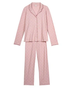 Pyjama Boutonné En Coton CHAMADE 806 Blush -Pyjama Chic Femme Magasin pyjama boutonne en coton chamade 806 blush 6