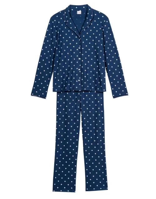Pyjama Boutonné En Coton CHAMADE 806 Prusse 13 Pyjama Boutonné En Coton CHAMADE 806 Prusse -Pyjama Chic Femme Magasin pyjama boutonne en coton chamade 806 prusse 6