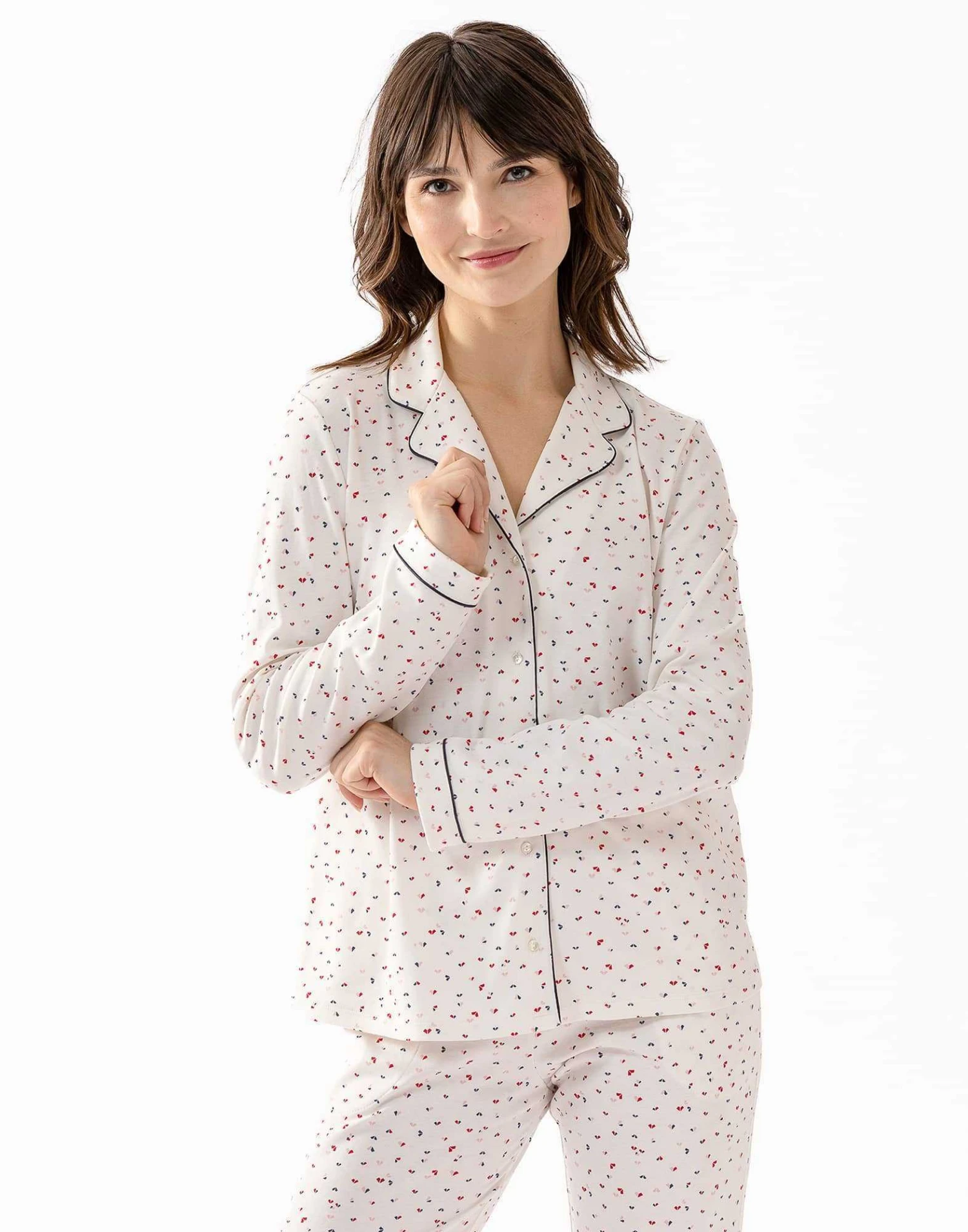 Pyjama Boutonné En Coton écru HOLLY 606 écru 2 Pyjama Boutonné En Coton écru HOLLY 606 écru – Image 2