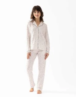 Pyjama Boutonné En Coton écru HOLLY 606 écru