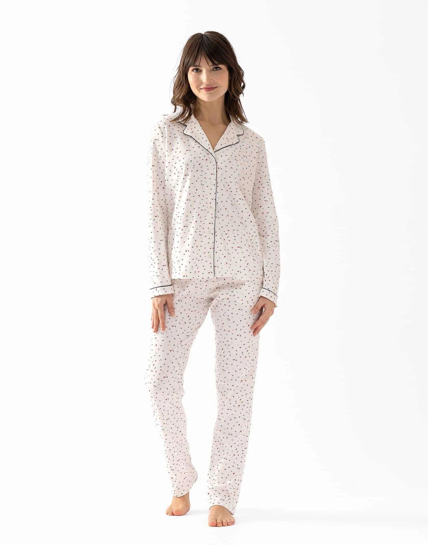 Pyjama Boutonné En Coton écru HOLLY 606 écru 1 Pyjama Boutonné En Coton écru HOLLY 606 écru