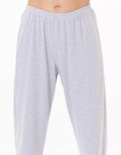 Pyjama Boutonné En Coton GARANCE 806 Gris Chine/Blanc -Pyjama Chic Femme Magasin pyjama boutonne en coton garance 806 gris chine blanc 2