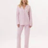 Pyjama Boutonné En Coton GARANCE 806 Rose/Blanc